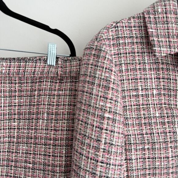 Theory Tweed Blazer Skirt Suit Set 10 & 12 Quiet Luxury Elegant Old Money Blair - Picture 5 of 8